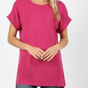 NEW Zenana Premium Magenta SS TEE